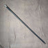 1922 British antique gentleman's walking stick, black shaft, pure silver, round handle, 92cm