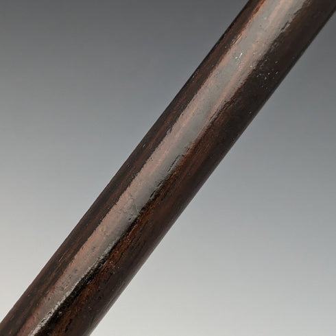 1901年 英國古董 紳士用手杖 純銀 編織紋雕刻 圓形手柄 89cm