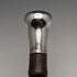 1918 British antique gentleman's walking stick, bamboo shaft, pure silver, round handle, 91cm