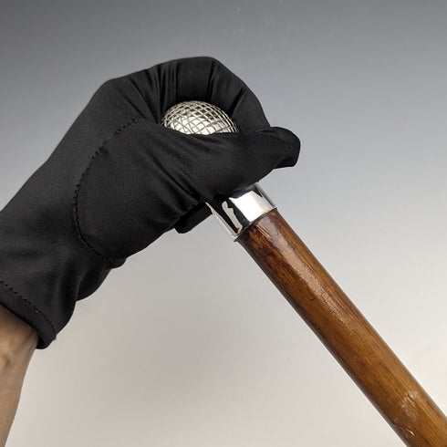 1900年頃 英国アンティーク 紳士用ステッキ ゴルフボール型 丸ハンドル 88cm