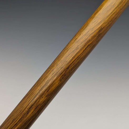 1922 British Antique Gentleman's Walking Stick, Brown Handle, Pure Silver Decoration, Curved Handle, 92cm