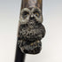 Around 1900 British antique gentleman's walking stick with owl decoration, curved horn handle 90cm