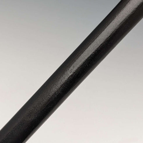 Around 1900 British antique gentleman's walking stick with owl decoration, curved horn handle 90cm