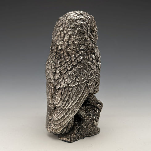 英国 カントリーアーティスト社 フクロウ 純銀張り彫刻 フィギュリン