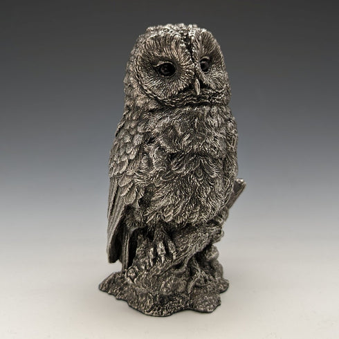 英国 カントリーアーティスト社 フクロウ 純銀張り彫刻 フィギュリン
