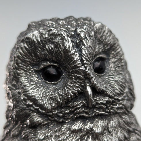 英国 カントリーアーティスト社 フクロウ 純銀張り彫刻 フィギュリン