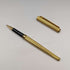 1935 British Vintage Sterling Silver Gilt Pen Stand & Inkwell Pair Goldsmiths & Silversmiths