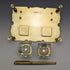 1935 British Vintage Sterling Silver Gilt Pen Stand & Inkwell Pair Goldsmiths & Silversmiths