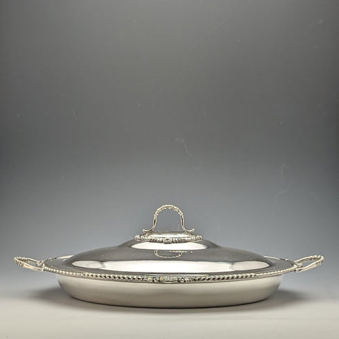 1900年頃 英国アンティーク シルバープレート製 ブレックファーストディッシュ William Hutton