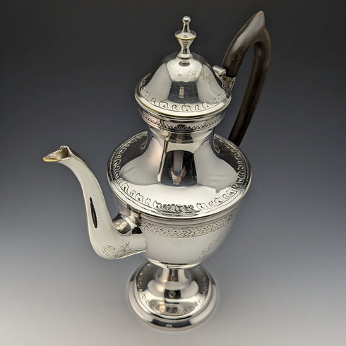 英国ヴィンテージ シルバープレート製 コーヒーサーバ ジョージアンスタイル