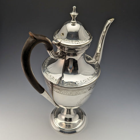 英国ヴィンテージ シルバープレート製 コーヒーサーバ ジョージアンスタイル