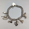 1979 British vintage sterling silver charm bracelet 27g