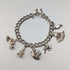 1979 British vintage sterling silver charm bracelet 27g