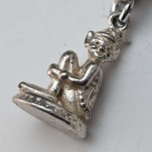 1979 British vintage sterling silver charm bracelet 27g