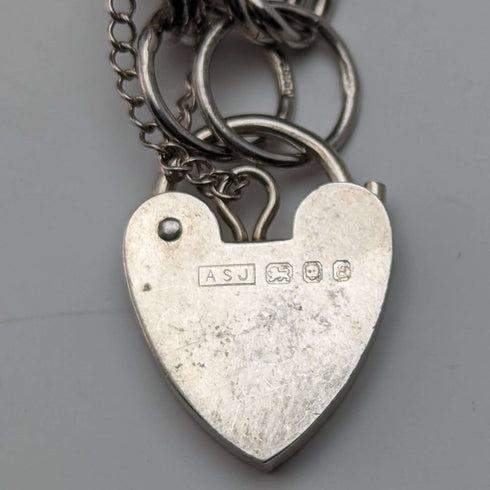 1979 British vintage sterling silver charm bracelet 27g