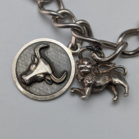 1970 年英國復古純銀吊飾手鍊 32 克