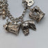 1976 British vintage sterling silver charm bracelet 67g