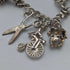 1976 British vintage sterling silver charm bracelet 67g