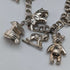 1976 British vintage sterling silver charm bracelet 67g