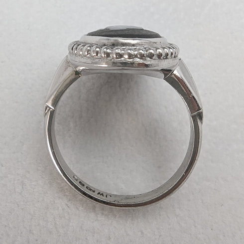 英国ヴィンテージジュエリー ウェッジウッド ジャスパーウェア 純銀リング 指輪