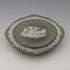 英國復古 Wedgwood Jasperware 橢圓形盒子配件箱綠色