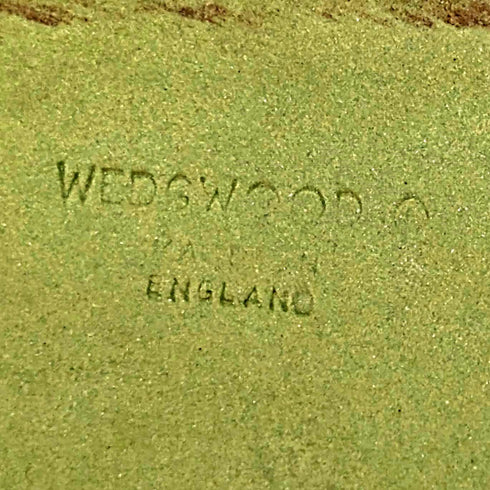 British Vintage Wedgwood Jasperware Square Box Accessory Case Green