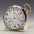 Reloj de bolsillo antiguo inglés Russell de los años 1920, frente abierto chapado en oro, en buen estado de funcionamiento