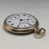 Reloj de bolsillo antiguo inglés Russell de los años 1920, frente abierto chapado en oro, en buen estado de funcionamiento