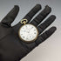 Reloj de bolsillo antiguo inglés Russell de los años 1920, frente abierto chapado en oro, en buen estado de funcionamiento