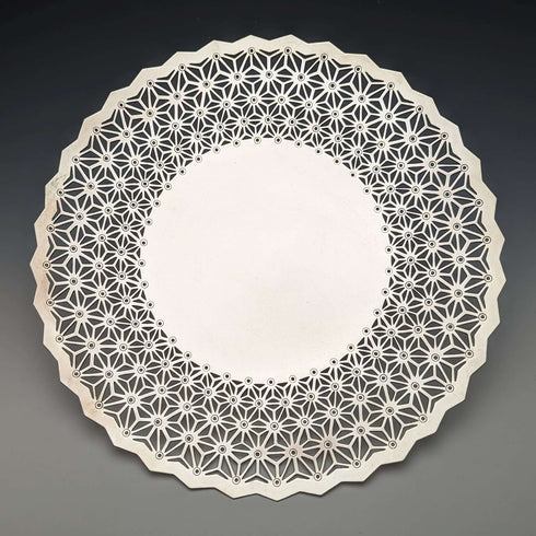 20世紀初頭 英国アンティーク シルバープレート製ディッシュ 直径27cm Mappin&Webb