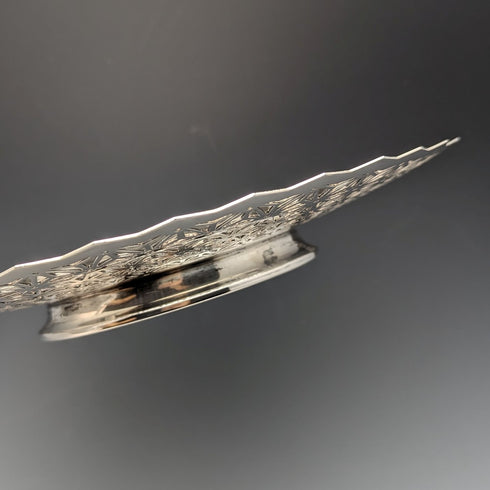 20世紀初頭 英国アンティーク シルバープレート製ディッシュ 直径27cm Mappin&Webb