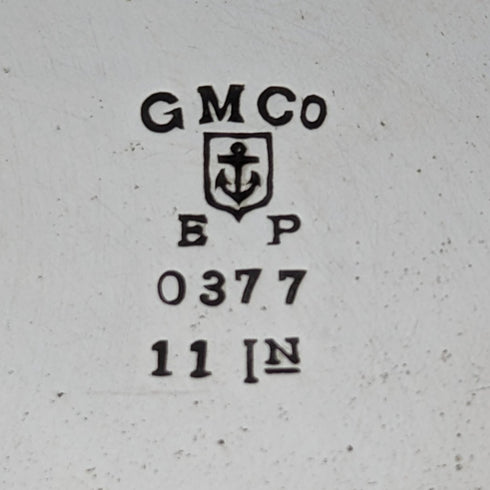 20世紀初頭 米国アンティーク シルバープレート製トレイ 直径28cm Gorham