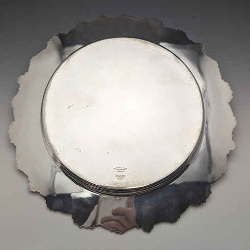 20世紀初頭 英国アンティーク シルバープレート製ディッシュ 直径30cm Alex Clark