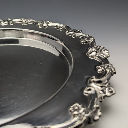 20世紀初頭 英国アンティーク シルバープレート製ディッシュ 直径30cm Alex Clark