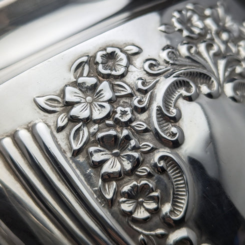 1902年頃 英国アンティーク 純銀製バチェラーティーポット3点セット 計540g Walker&Hall