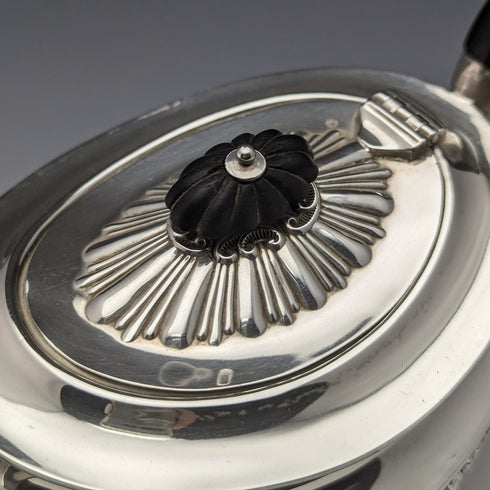 1902年頃 英国アンティーク 純銀製バチェラーティーポット3点セット 計540g Walker&Hall