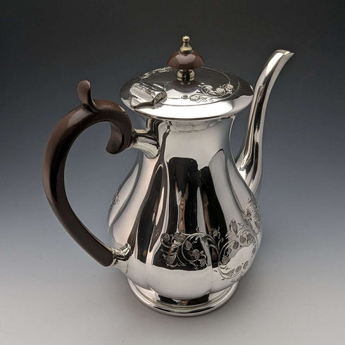 英国ヴィンテージ シルバープレート製 コーヒーポット Cooper Brothers
