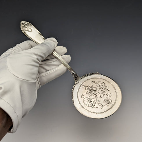 Late 19th Century Antique 750 Silver Tomato Server