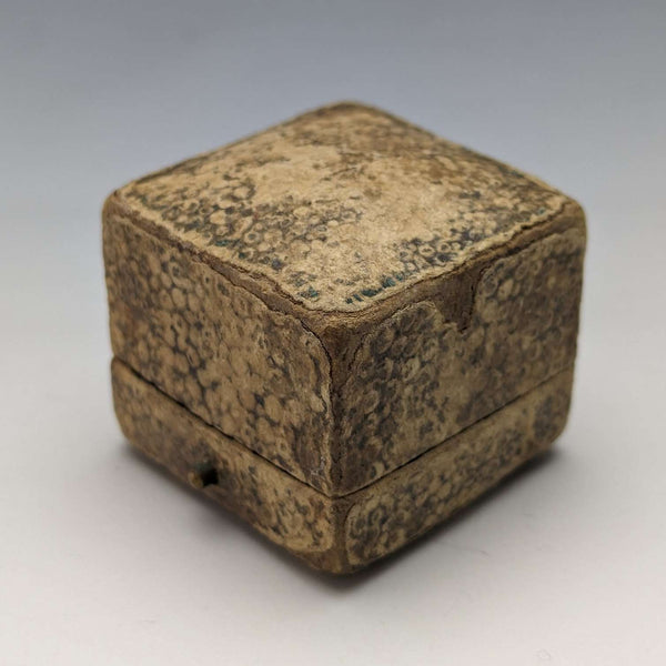 British Vintage Leather Upholstered Ring Box Alfred Wolf Ltd