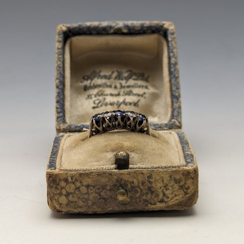 英國復古皮革軟墊戒指盒 Alfred Wolf Ltd