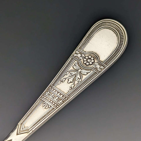 Around 1900 British Antique Silver Plated Teaspoon Set of 6 Daniel & Arter