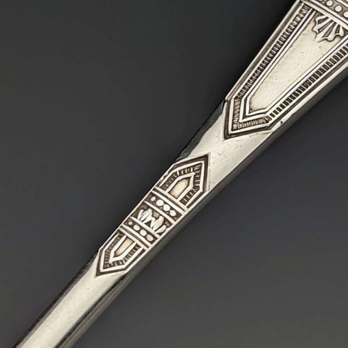 Around 1900 British Antique Silver Plated Teaspoon Set of 6 Daniel & Arter