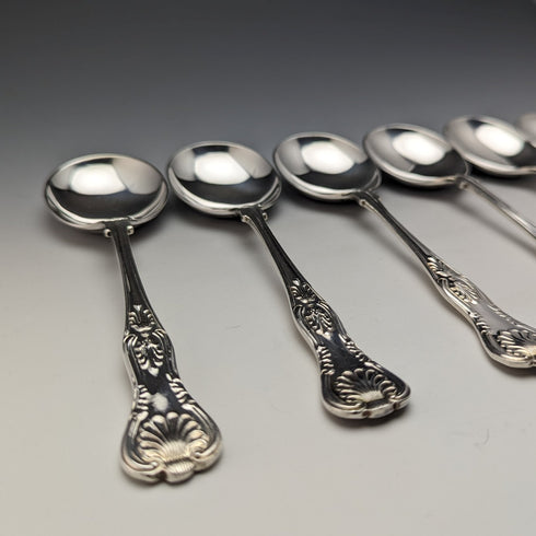 英国ヴィンテージ シルバープレート製 スープスプーン 6本セット Cooper Brothers