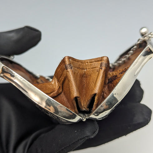 1917 年英國古董純銀硬幣盒帶鏈條 FD 長