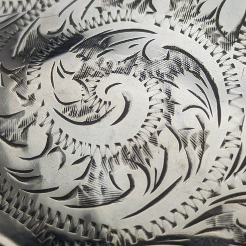 1917 年英國古董純銀硬幣盒帶鏈條 FD 長