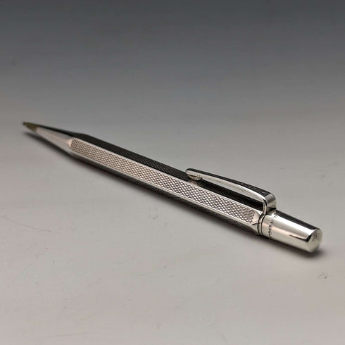 1963 British Vintage Yard O Red Sterling Silver Hexagon Propulsion Pencil Case