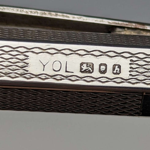 1963 British Vintage Yard O Red Sterling Silver Hexagon Propulsion Pencil Case
