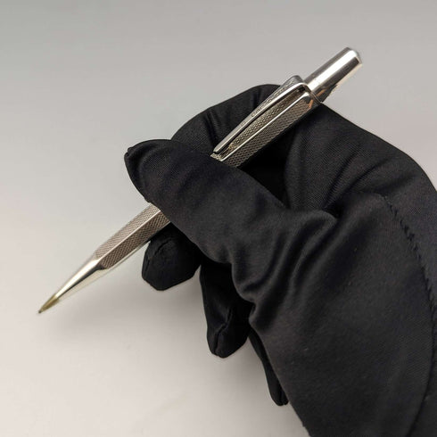 1963 British Vintage Yard O Red Sterling Silver Hexagon Propulsion Pencil Case