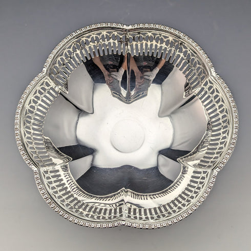 1924 British Antique Sterling Silver Compote Diameter 12cm 145g Mappin&Webb