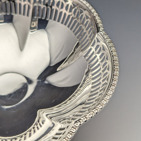 1924 British Antique Sterling Silver Compote Diameter 12cm 145g Mappin&Webb